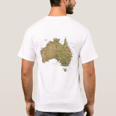 Australien - Flaggen- und Kartenzeichen-T - Shirt (Rückseite)