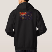 Australien Flaggen Vintages Design Männerschwarz Hoodie (Rückseite)