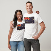 Australien Flaggen Vintages Design Männerweiß T-Shirt (Unisex)