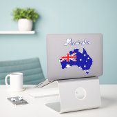 Australien Flaggenaufkleber für Wand, Telefon, Lap Aufkleber (Laptop auf Schreibtisch)