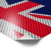 Australien Flaggendesign im Carbon Fibre Chrome St Fotodruck (Ecke)