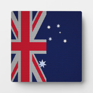 Australien Flaggendesign im Carbon Fibre Chrome St Fotoplatte
