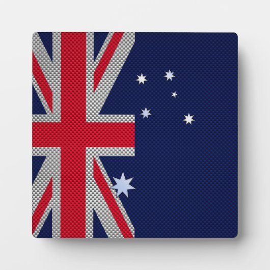 Australien Flaggendesign im Carbon Fibre Chrome St Fotoplatte (Vorderseite)