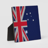 Australien Flaggendesign im Carbon Fibre Chrome St Fotoplatte (Vorderseite)