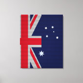 Australien Flaggendesign im Carbon Fibre Chrome St Leinwanddruck (Vorderseite)