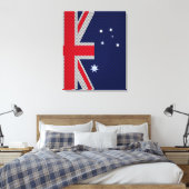 Australien Flaggendesign im Carbon Fibre Chrome St Leinwanddruck (Insitu (Schlafzimmer))