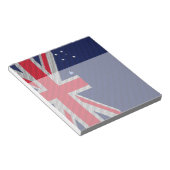 Australien Flaggendesign im Carbon Fibre Chrome St Notizblock (angewinkelt)