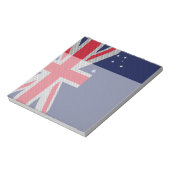 Australien Flaggendesign im Carbon Fibre Chrome St Notizblock (Rotiert)