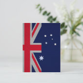 Australien Flaggendesign im Carbon Fibre Chrome St Postkarte (Stehend Vorderseite)
