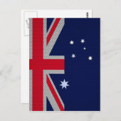 Australien Flaggendesign im Carbon Fibre Chrome St Postkarte (Vorne/Hinten)