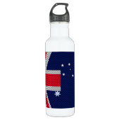 Australien Flaggendesign im Carbon Fibre Chrome St Trinkflasche (Vorderseite)
