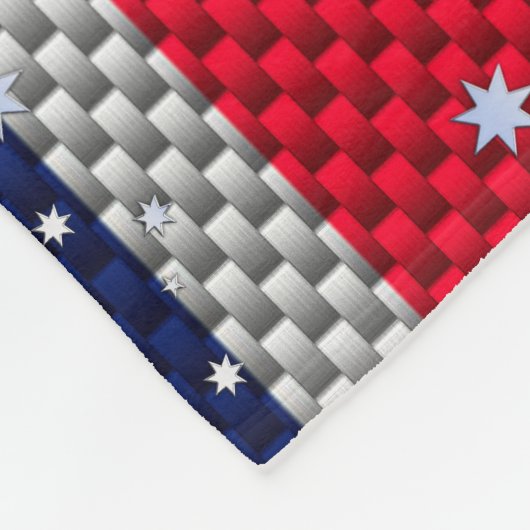 Australien Flaggendesign in Carbon-Chrome-Stilen Fleecedecke (Ecke)