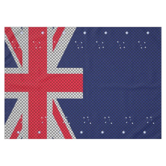 Australien Flaggendesign in Carbon-Chrome-Stilen Tischdecke (Vorderseite (Horizontal))