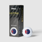 Australien Flaggendesign in Carbon Chrome Styles Golfball (Verpackungen)