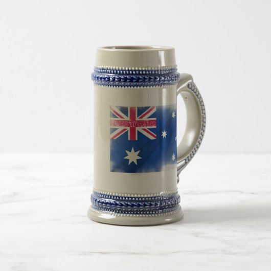 Australien Flaggenflagge Bierglas (VorderseiteRechts)