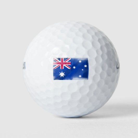 Australien Flaggenflagge Golfball (Vorderseite)