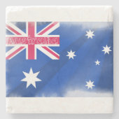 Australien Flaggenflagge Steinuntersetzer (Vorderseite)