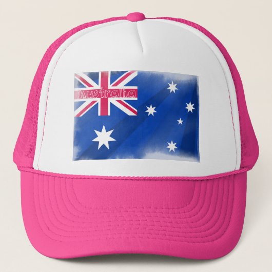Australien Flaggenflagge Truckerkappe (Vorderseite)