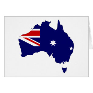 Australien-Flaggenkarte