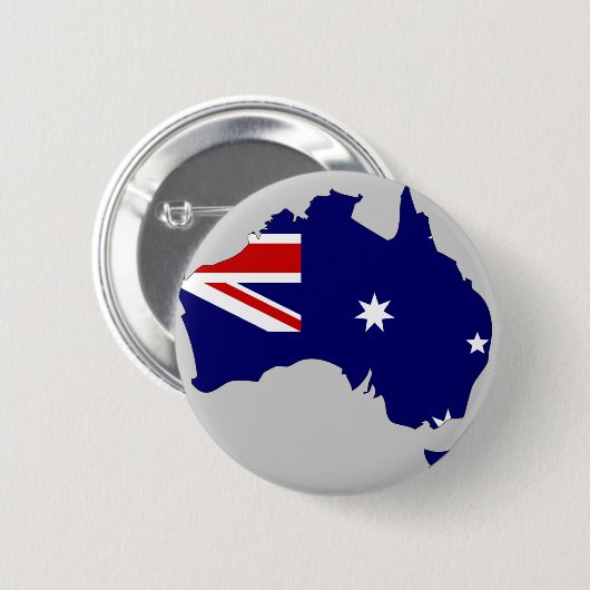 Australien-Flaggenkarte Button (Vorne & Hinten)