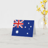 Australien Flaggennotecard Karte (Gelbe Blume)