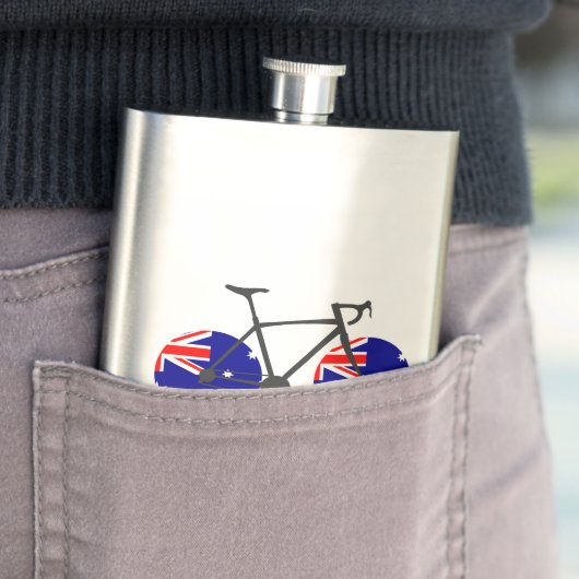 Australien Flaggenradfahren Flachmann (Beispiel)