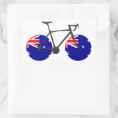Australien Flaggenradfahren Rechteckiger Aufkleber (Tasche)