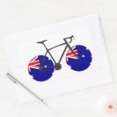Australien Flaggenradfahren Rechteckiger Aufkleber (Umschlag)