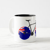 Australien Flaggenradfahren Zweifarbige Tasse (Vorderseite Links)