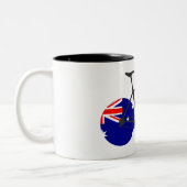Australien Flaggenradfahren Zweifarbige Tasse (Links)