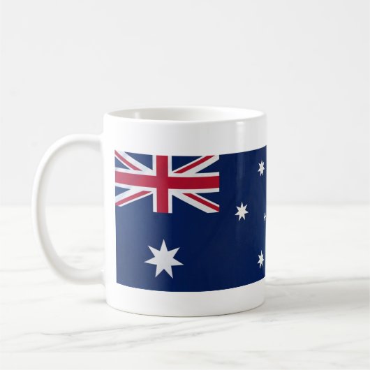 Australien Flaggenstaat-Tasse mit Name der Nationa Kaffeetasse (Links)