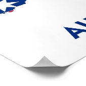 AUSTRALIEN FLAGKARTE POSTER (Ecke)