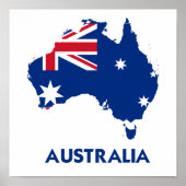 AUSTRALIEN FLAGKARTE POSTER (Vorne)