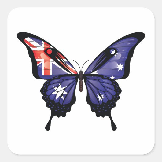 Australien Frack Butterfly Flag Aufkleber (Vorderseite)
