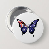 Australien Frack Butterfly Flag Aufkleber Button (Vorne & Hinten)