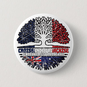 Australien Französisch-Französisch-Tree-Roots-Flag Button