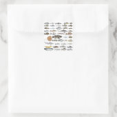 Australien Freshwater Fish Group Quadratischer Aufkleber (Tasche)