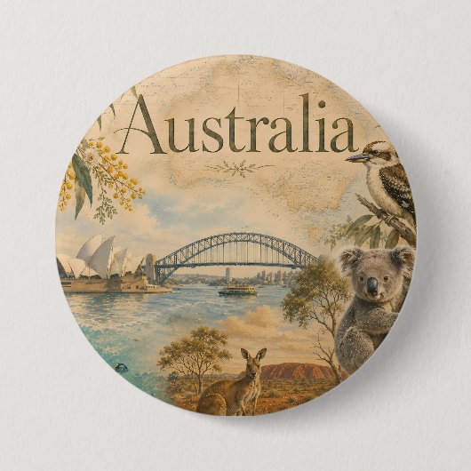 Australien für Liebhaber Australiens Button (Vorderseite)