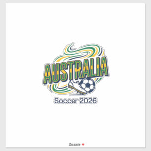 Australien Fußball 2026 Fußball Fett Land Typograf Aufkleber