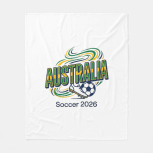 Australien Fußball 2026 Fußball Fett Land Typograf Fleecedecke