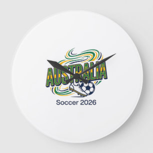 Australien Fußball 2026 Fußball Fett Land Typograf Große Wanduhr