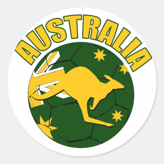 Australien Fußball Ball Design Stickers (Vorderseite)