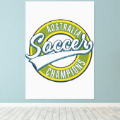 Australien Fußball Champions Logo. Leinwanddruck (Insitu (Holzboden))