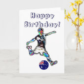 Australien Fußball-Geburtskarte Karte (Gelbe Blume)