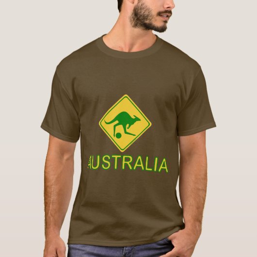 Australien-Fußball-Känguru T-Shirt (Vorderseite)