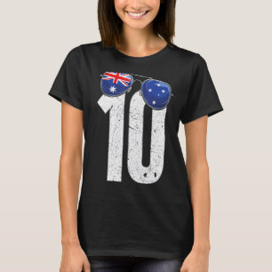 Australien Fußball Spieler Nummer 10 Australische T-Shirt