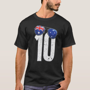 Australien Fußball Spieler Nummer 10 Australische T-Shirt