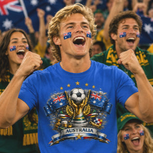 Australien Fußballfan Fußball Weltmeisterschaft An T-Shirt