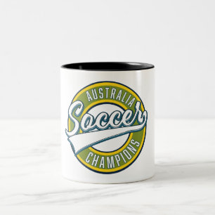 Australien Fußballmeister-Logo. Zweifarbige Tasse