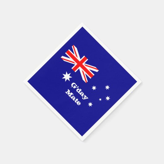 Australien, Gday Mate & Australian Flag / Party Serviette (Ecke)
